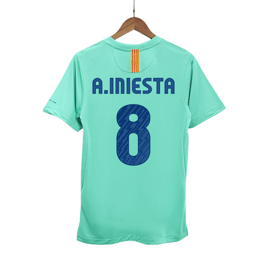 Retro Barcelona Borta Fotbollströja A.INIESTA #8 2010/11