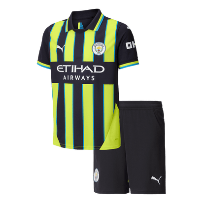 Manchester City Borta Fotbollströja 2024/25 Fotbollssats Barn