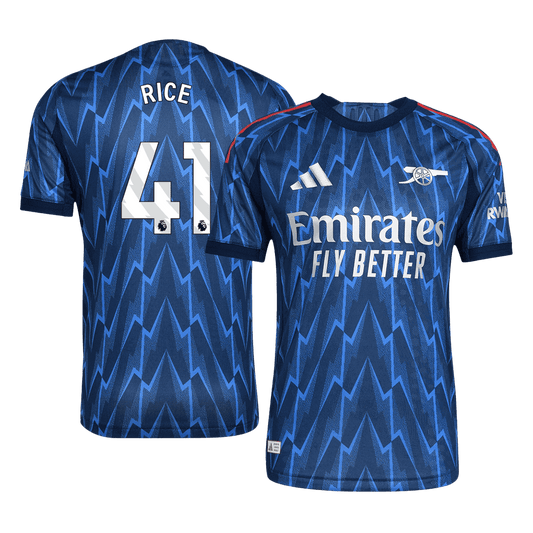 Arsenal Tröja RICE #41 2025/26 Borta Autentisk Blå