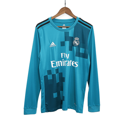 Retro Real Madrid Tredjeställ Fotbollströja 2017/18 långärmad