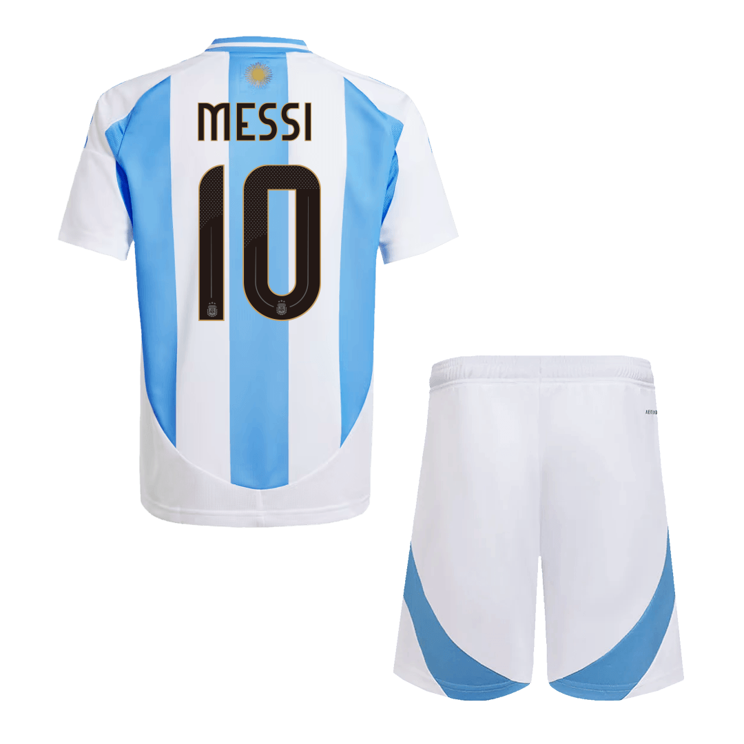 Argentina Hemma Fotbollströja MESSI #10 2024 
Fotbollssats Barn