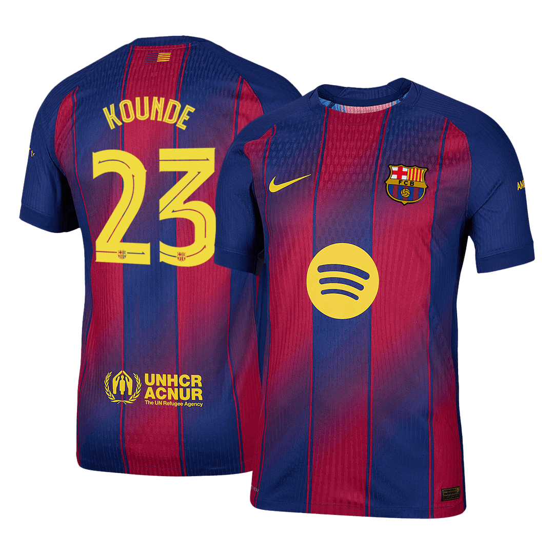 Barcelona Tröja KOUNDE #23 2025/26 Hemma Autentisk Röd & Blå - UCL-2