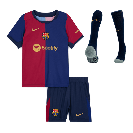Barcelona Hemma Fotbollströja 2024/25 Fotbollssats Barn