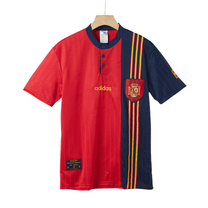 Spanien Hemma Fotbollströjor 1996 Retro