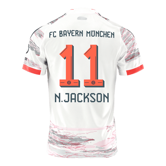 Bayern Munich Tröja N.JACKSON #11 2025/26 Borta Vit