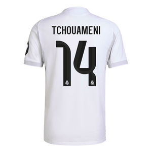 Real Madrid Tröja TCHOUAMENI #14 2025/26 Hemma Autentisk Vit