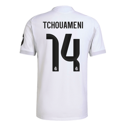 Real Madrid Tröja TCHOUAMENI #14 2025/26 Hemma Autentisk Vit