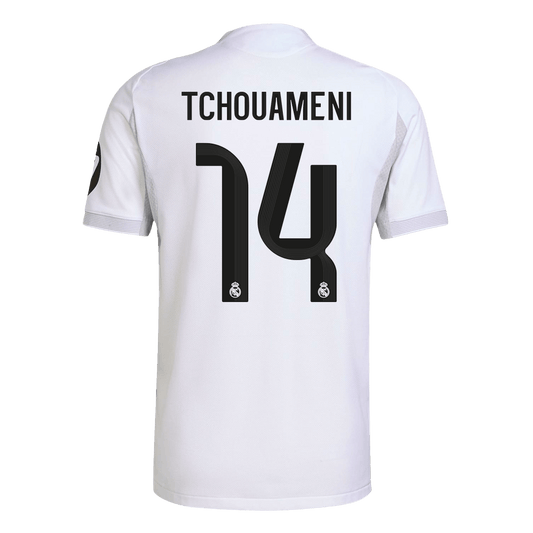 Real Madrid Tröja TCHOUAMENI #14 2025/26 Hemma Autentisk Vit
