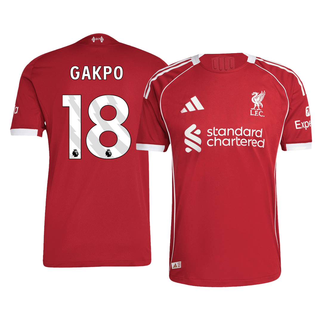 Liverpool Tröja GAKPO #18 2025/26 Hemma Autentisk Röd