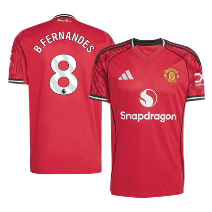 B.FERNANDES #8 Manchester United Tröja 2025/26 Hemma stora storlekar