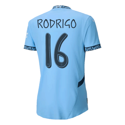 Manchester City Hemma Fotbollströja RODRIGO #16 2024/25 Autentisk - UCL