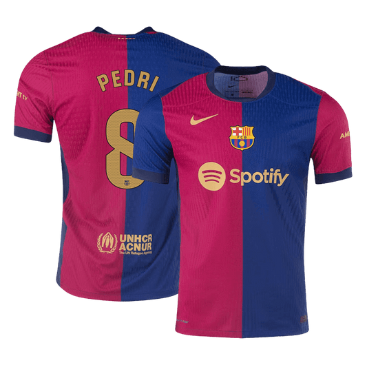Barcelona Hemma Fotbollströja PEDRI #8 2024/25 Autentisk