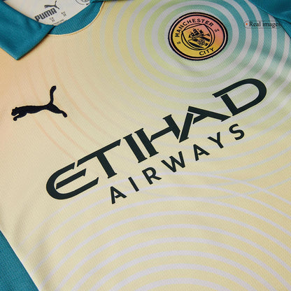 Manchester City Fjärde borta Fotbollströja 2024/25 Fotbollssats Barn - Definitely City