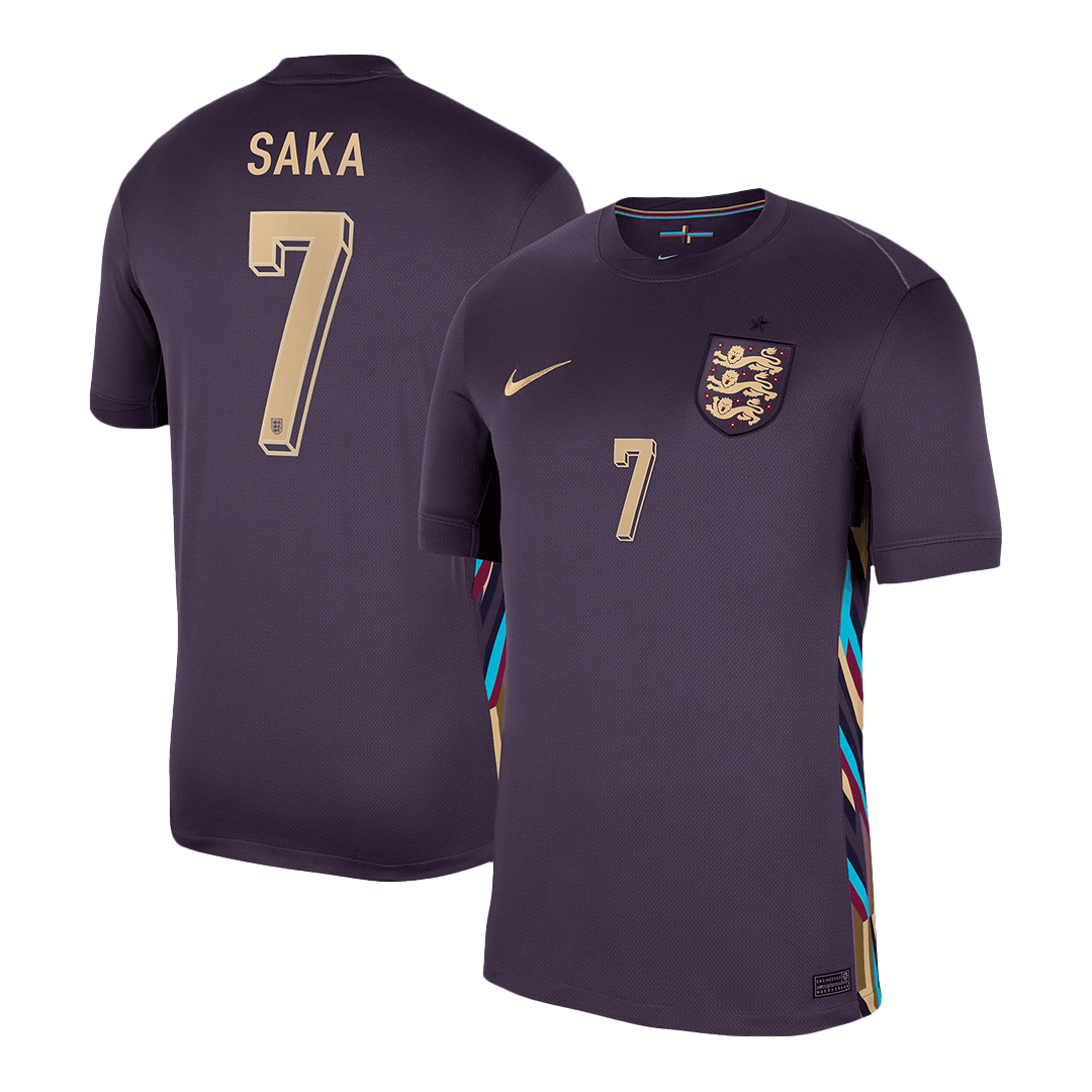 England Borta Fotbollströjor SAKA #7 Euro 2024
 Premium