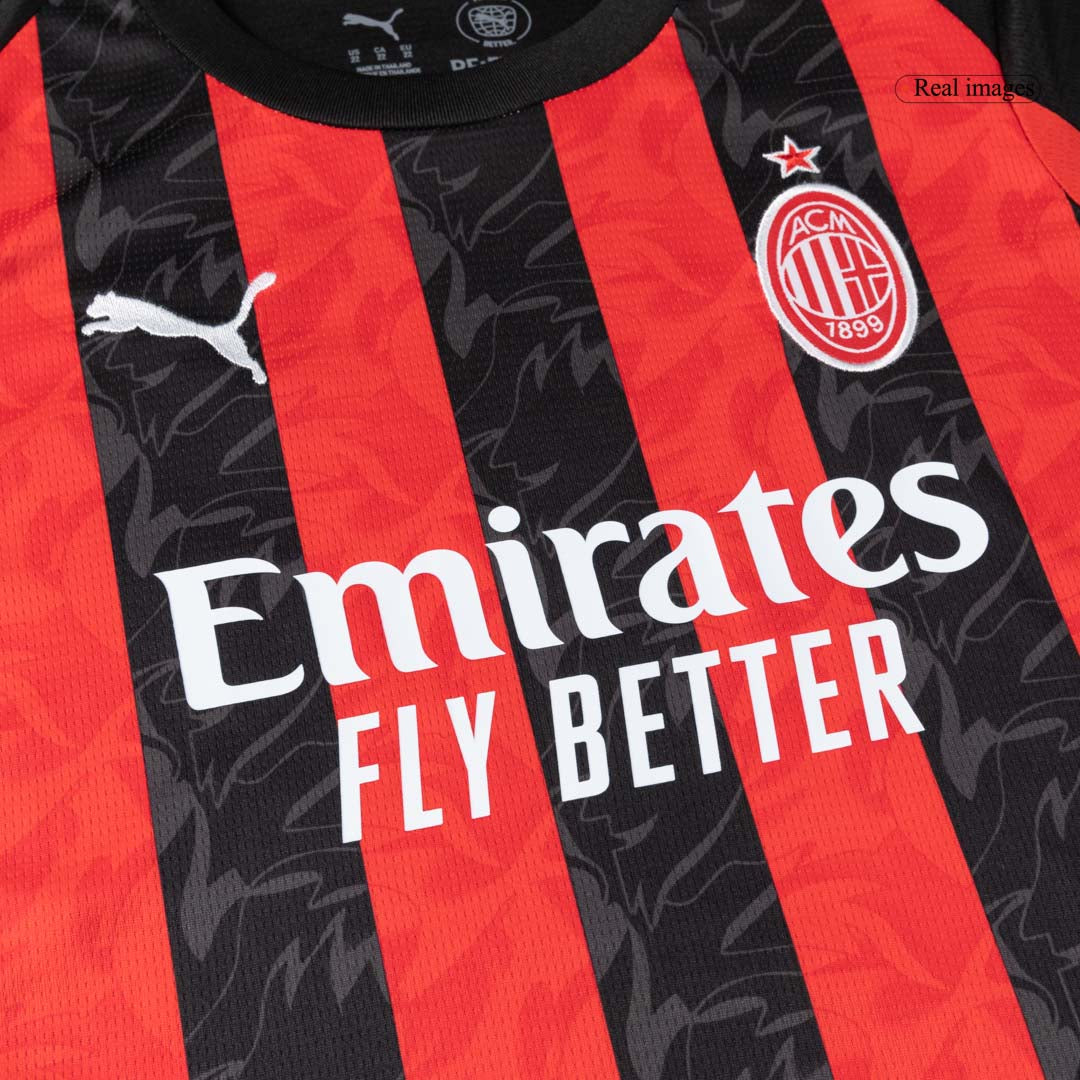 AC Milan Tröja 2025/26 Hemmaställ Red&Black Barn