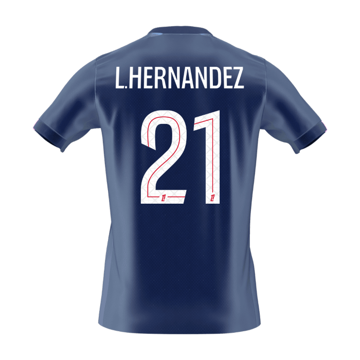 L.HERNANDEZ #21 PSG Tröja 2025/26 Hemma Premium Mörkblå