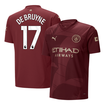 Manchester City Tredjeställ Fotbollströja DE BRUYNE #17 2024/25