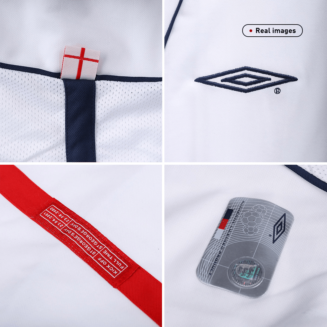 SCHOLES #8 England Hemma Fotbollströjor 2002 Retro