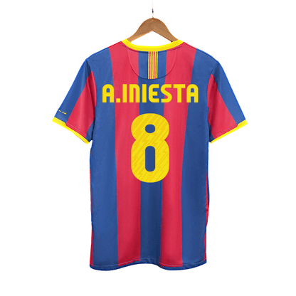 Retro Barcelona Hemma Fotbollströja A.INIESTA #8 2010/11