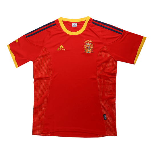 Spanien Hemma Fotbollströjor 2002 Retro