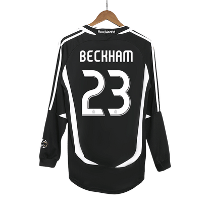 Retro Real Madrid Borta Fotbollströja BECKHAM #23 2006/07 långärmad