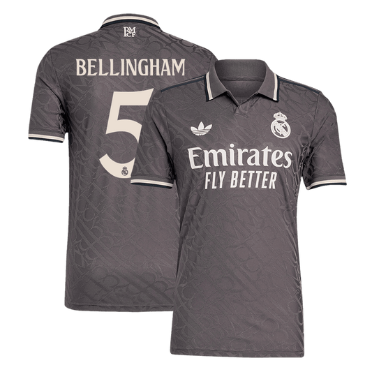Real Madrid Tredjeställ Fotbollströja BELLINGHAM #5 2024/25 Autentisk