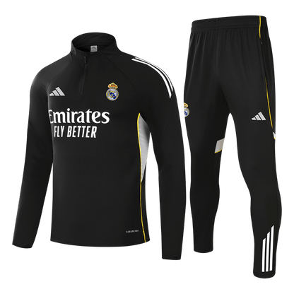 Real Madrid Tröja & Träningsset(Jacka+Byxor) 2025/26 Svart Barn