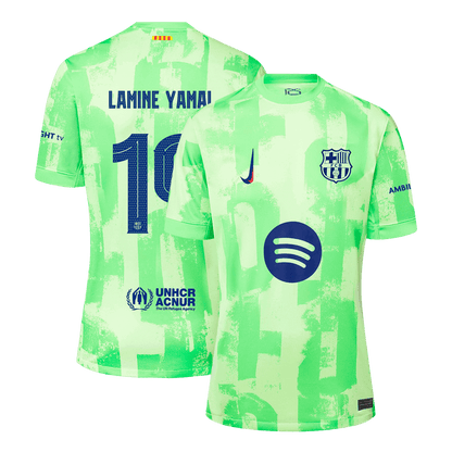Barcelona Tredjeställ Fotbollströja LAMINE YAMAL #19 2024/25 Premium