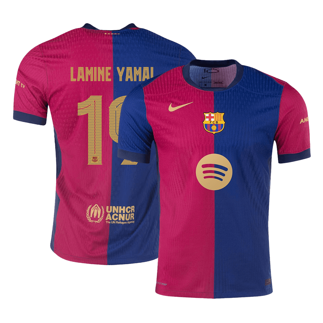 Barcelona Hemma Fotbollströja LAMINE YAMAL #19 2024/25 Autentisk - UCL