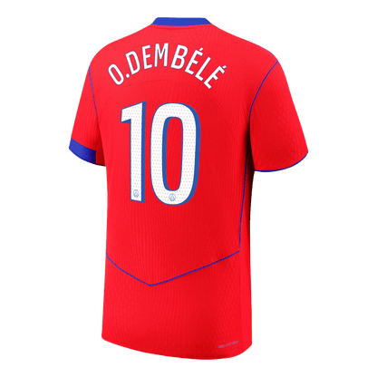 PSG Tröja O.DEMBÉLÉ #10 2025/26 Tredje Autentisk Röd