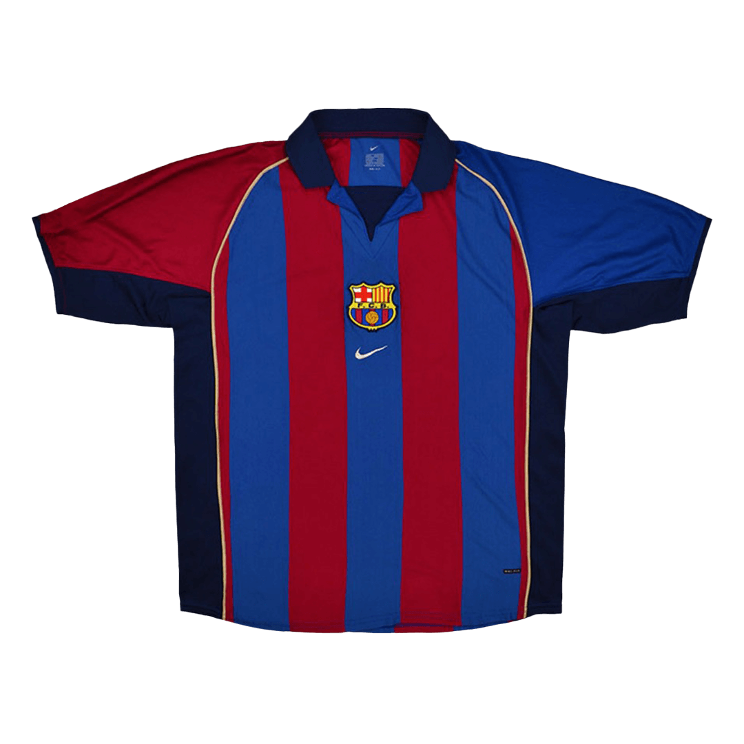 Retro Barcelona Hemma Fotbollströja RIVALDO #10 2001/02