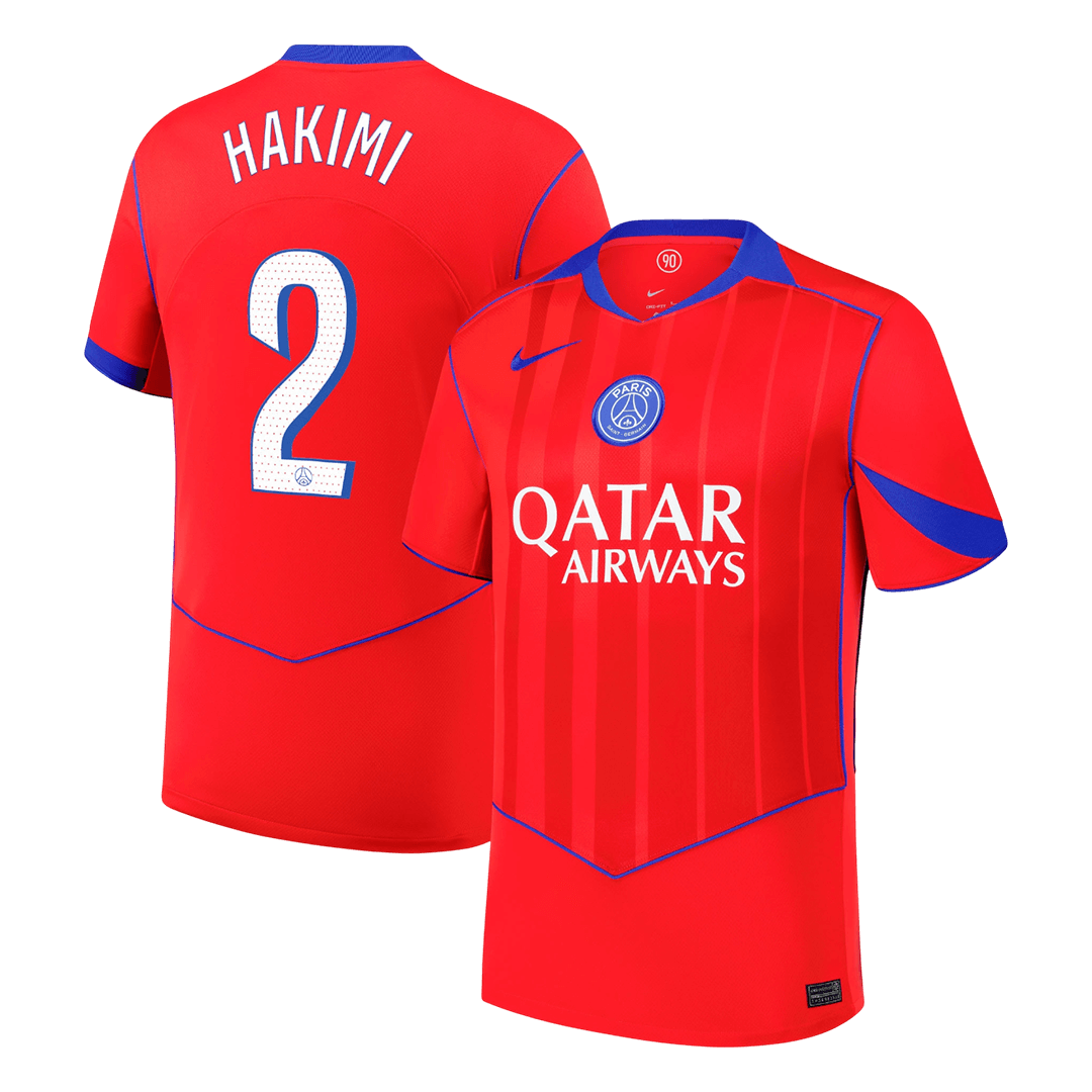 PSG Tröja HAKIMI #2 2025/26 Tredje Röd