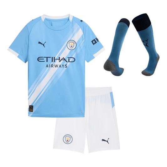 Manchester City Tröja 2025/26 Hemmaställ Blå Barn