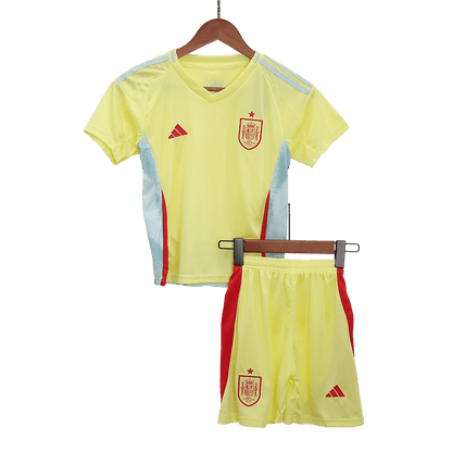 Spanien Borta Fotbollströja Euro 2024 
Fotbollssats Barn