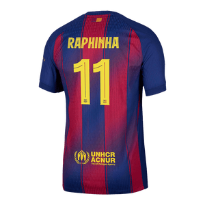 RAPHINHA #11 Barcelona Tröja 2025/26 Hemma Autentisk - UCL