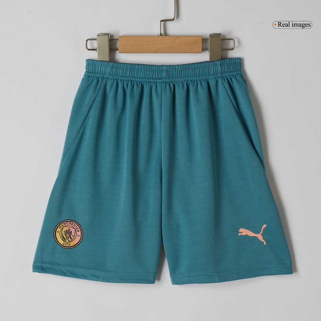 Manchester City Fjärde borta Fotbollströja 2024/25 Fotbollssats Barn - Definitely City