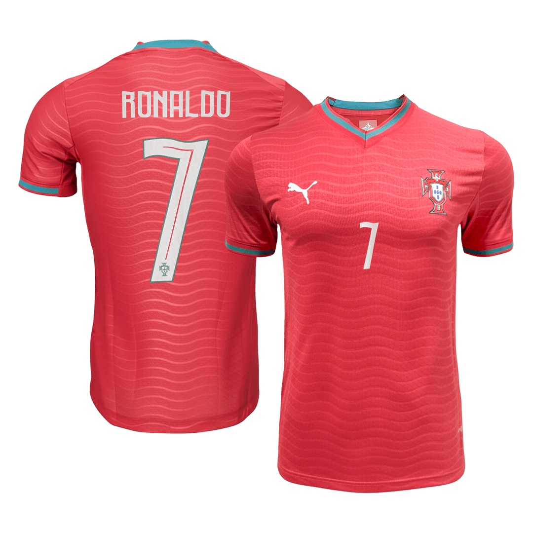 Portugal Tröja RONALDO #7 2026 Hemma Autentisk Röd