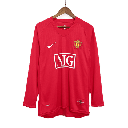 Retro Manchester United Hemma Fotbollströja ROONEY #10 2007/08 långärmad