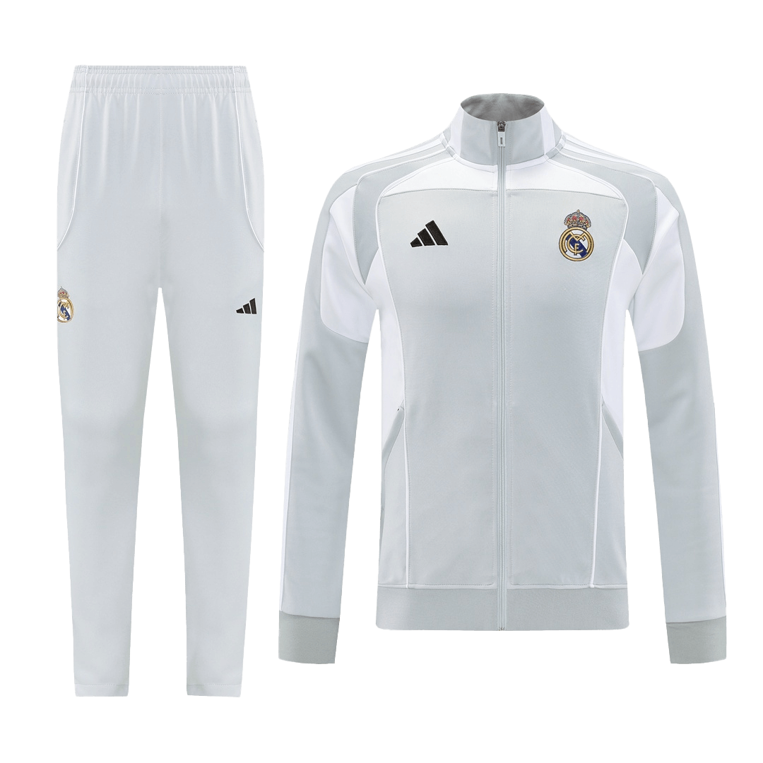 Real Madrid Hemma Träningsset (Jacka+Byxor) 
 2025/26 Grå