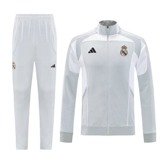 Real Madrid Hemma Träningsset (Jacka+Byxor) 
 2025/26 Grå