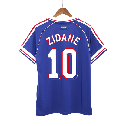 Retro ZIDANE #10 Frankrike Hemma fotbollströjor 1998