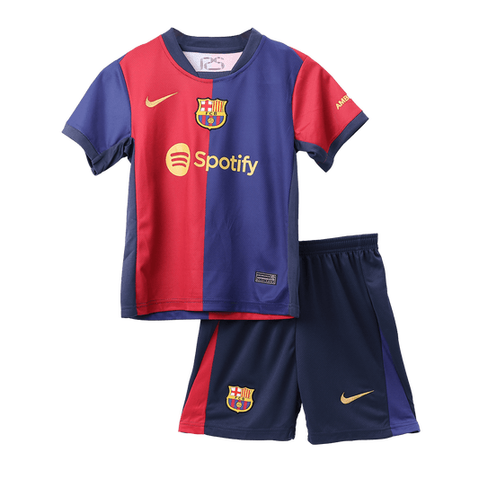 Barcelona Hemma Fotbollströja 2024/25 Fotbollssats Barn