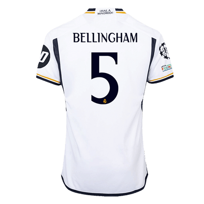 Retro Real Madrid Hemma Fotbollströja BELLINGHAM #5 2023/24 - UCL Final