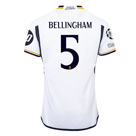 Retro Real Madrid Hemma Fotbollströja BELLINGHAM #5 2023/24 - UCL Final