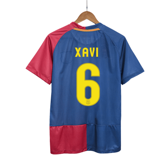 Retro Barcelona Hemma Fotbollströja XAVI #6 2008/09 - UCL Final