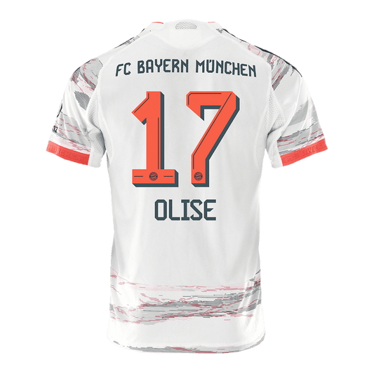 Bayern Munich Tröja OLISE #17 2025/26 Borta Autentisk Vit