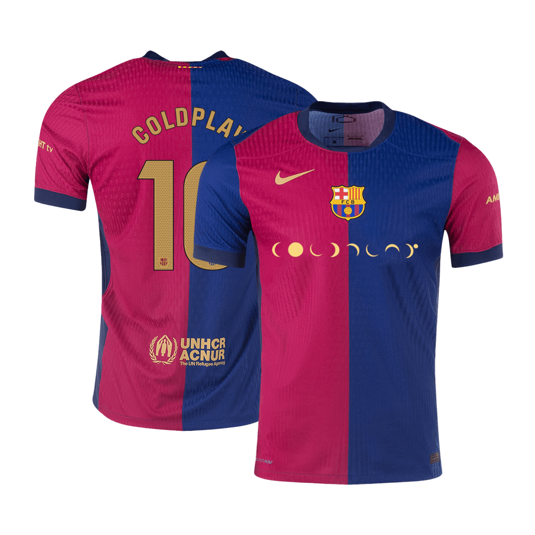 Barcelona Hemma Fotbollströja COLDPLAY #10 2024/25 Autentisk