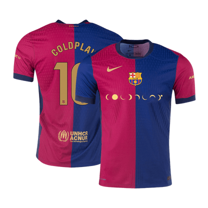 Barcelona Hemma Fotbollströja COLDPLAY #10 2024/25 Autentisk