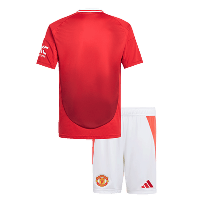 Manchester United Hemma Fotbollströja 2024/25 Fotbollssats Barn