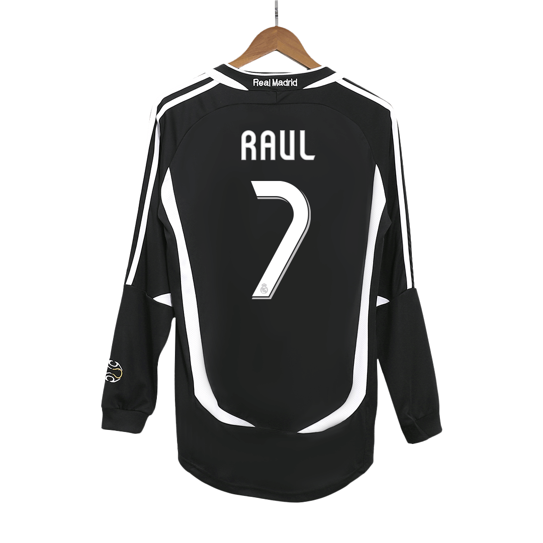 Retro Real Madrid Borta Fotbollströja RAUL #7 2006/07 långärmad